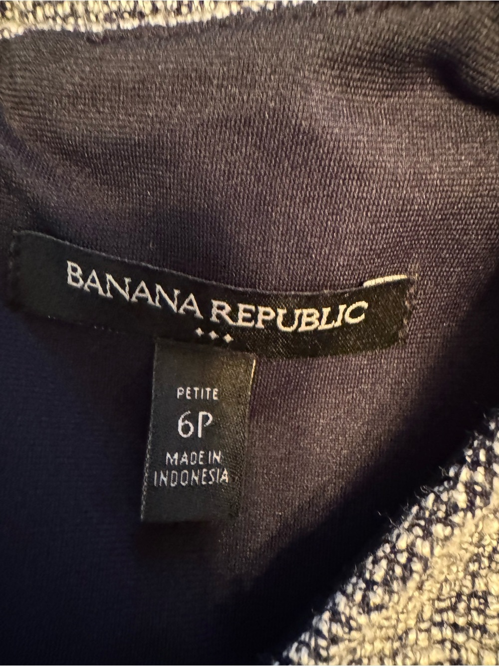 Banana Republic Factory Petite 6P Tweed Fringe Hem Sleeveless Shift Dress - Picture 2 of 7
